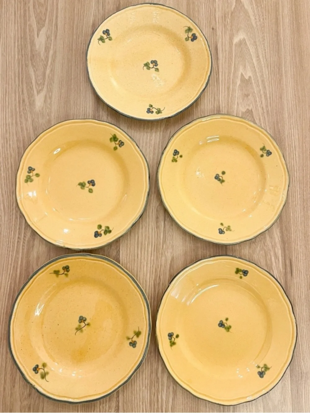 Terre è Provence Handmade Dessert Plates - Set of 5